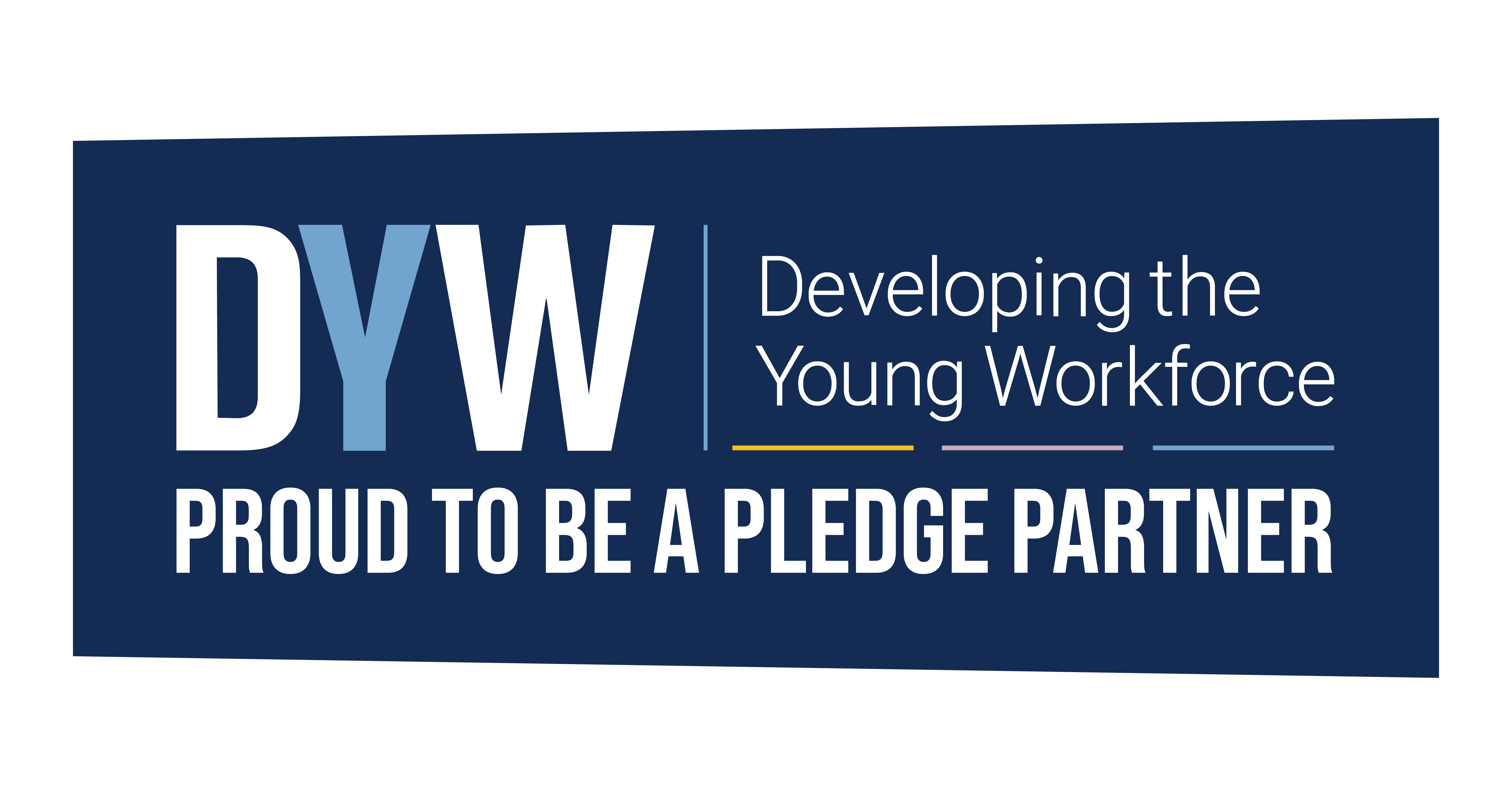 Developing the Young Workforce banner: Proud to be a pledge partner