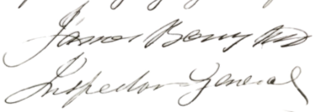 A signature that reads ‘James Barry M.D. Inspector General’. 