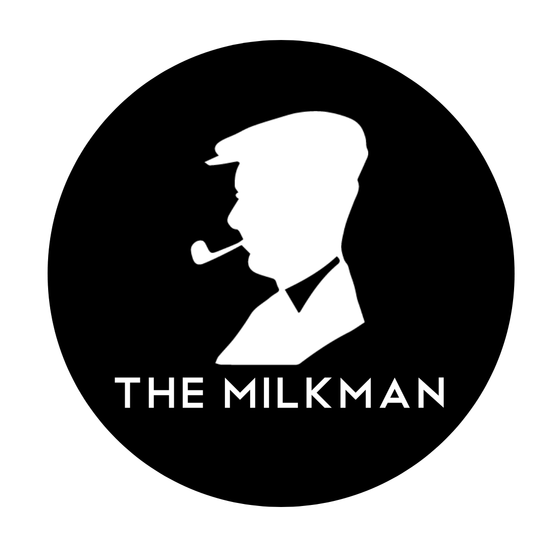 Black and white Milkman Cafe Edinburgh logo