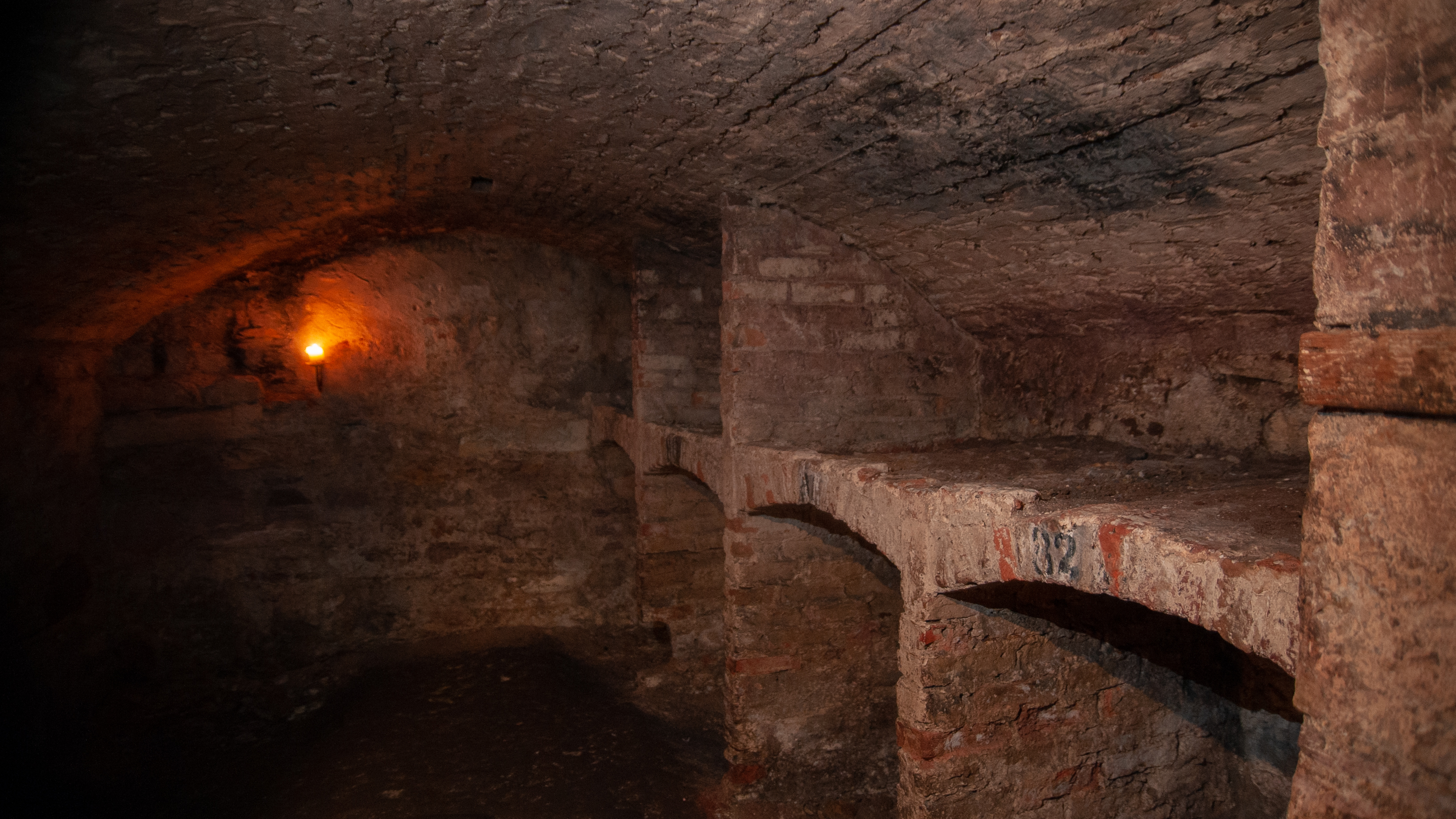 Storage containers in the Blair Street Underground Vaults 