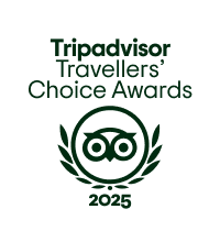 Tripadvisor logo ow owland leaves in black on a white background